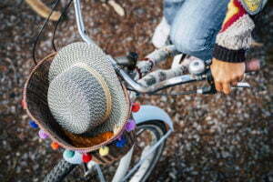 a person working on a wheel
