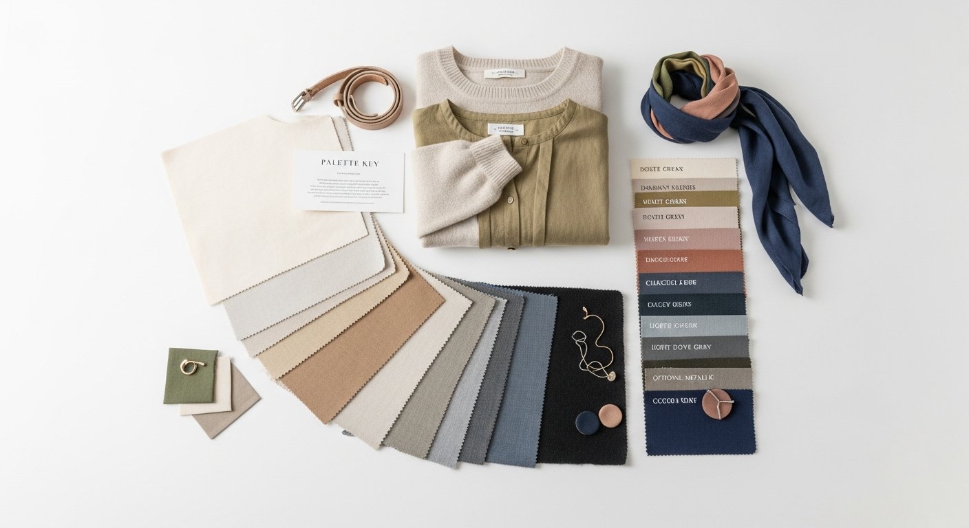 capsule wardrobe color palette - photo 2 illustration